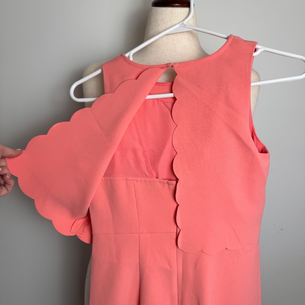 Loft Scalloped Coral Dress - Picture 4 of 8